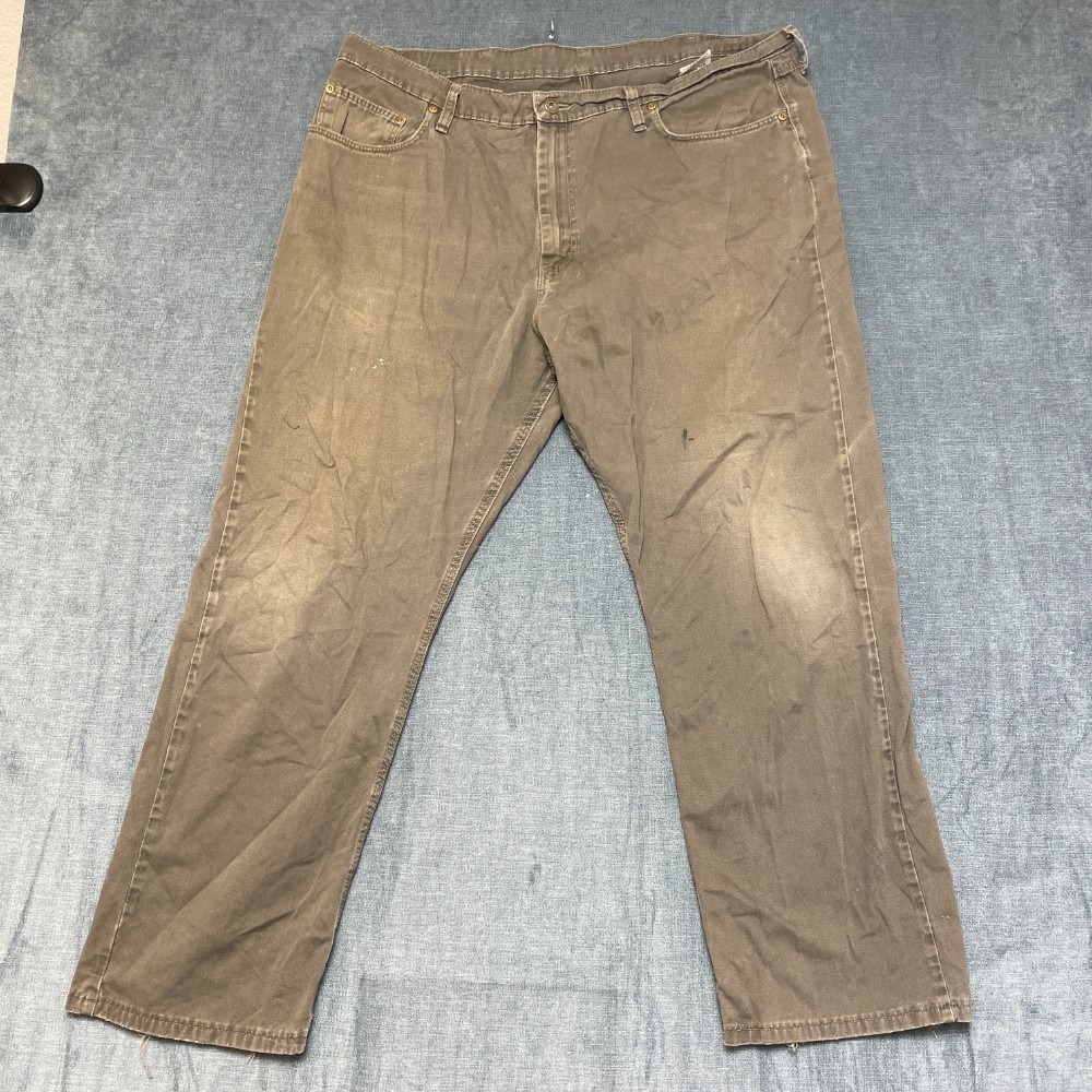 Wrangler Premium Quality Jeans Mens 40x30 Gray Denim Straight Leg Medium Wash